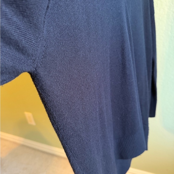 LOFT Deep Blue Knit Top size Small - Picture 7 of 11